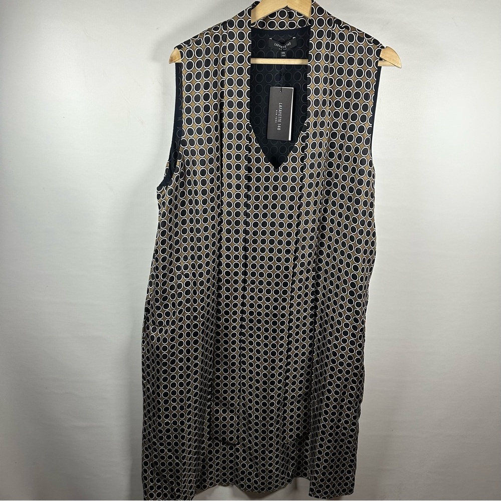 Lafayette 148 Circle Pattern Tunic Silk NWT XXL